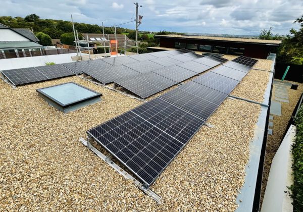 440W Panels on GRP flat roof